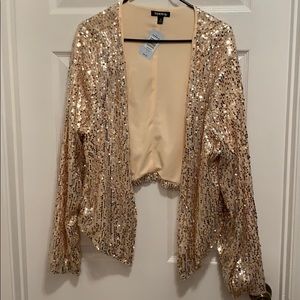Torrid sequin rose gold blazer